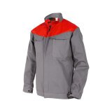 Blouson de Travail - Empiècements Contrastés - Coton/Polyester  - Gris - Taille 2
