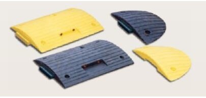 Ralentisseur - Extrémité - 70 mm - 25 x 50 cm - Caoutchouc