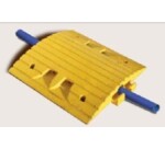 Ralentisseur - Module central visible jaune ou noir - 50 x 50 cm - Caoutchouc