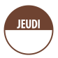 Rouleau de Pastilles - "Jeudi" avec zone de texte