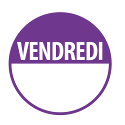 Rouleau de Pastilles - "Vendredi" avec zone de texte