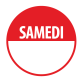Rouleau d'étiquettes de contrôle - "Samedi" avec zone de texte