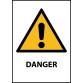 Panneau - Danger - W001   - Vinyle Souple Autocollant - A5