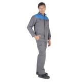 Blouson de Travail - Empiècements Contrastés - Coton/Polyester