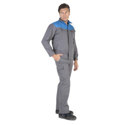 Blouson de Travail - Empiècements Contrastés - Coton/Polyester
