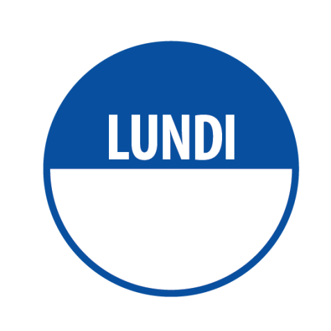 Rouleau de Pastilles - "Lundi" avec zone de texte
