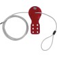 Câble de Consignation Métallique Isolé - Rouge  - 1 m