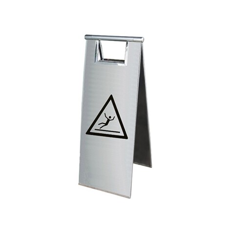 Balise Chevalet - Surface Glissante - W011 - 600x230 mm - Inox