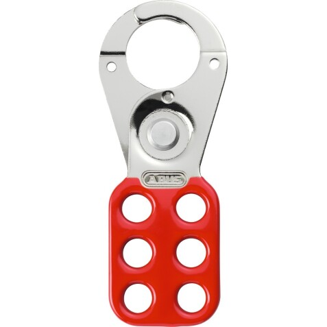 Mâchoire de Consignation - Acier Cémenté - 6 Points de Fermeture - Rouge  - 45 mm
