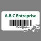 Étiquettes Personnalisées - Code-Barre Vinyle Ultra-destructible - 50x20 mm - Lot de 240