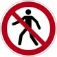 Adhésif Interdiction - Interdit aux piétons - P004 - Ø 430 mm