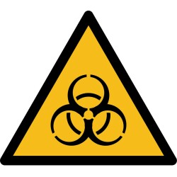 Panneau danger - Risque biologique - W009  - 100 mm - PVC
