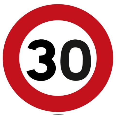 Panneau - Limitation de Vitesse à 30 km/h - Aluminium Galvanisé  - Normale