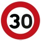Panneau - Limitation de Vitesse à 30 km/h - Aluminium Galvanisé  - Normale