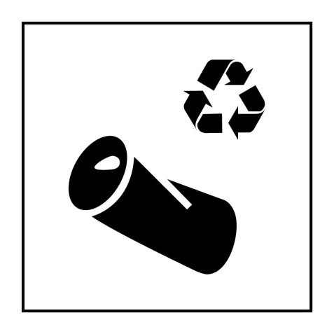 Pictogramme d'information - Recyclage canette - ISO 7001 PI PF 063