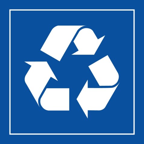 Pictogramme d'information - Poubelle ou container de recyclage - ISO 7001