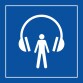 Panneau d'information - Audioguide - ISO 7001  - 125 x 125 mm - PVC