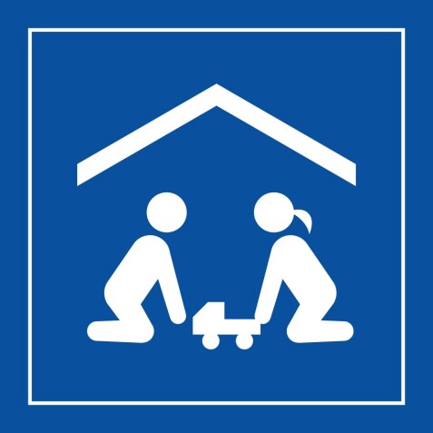 Panneau d'information - Salle de jeux pour enfants - Code ISO 7001
