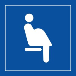 Pictogramme d'information - Siège prioritaire pour femmes enceintes - ISO 7001  - 125 x 125 mm - PVC
