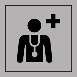 Panneau d'information - Centre médical ou médecin - ISO 7001 - Gravoply