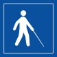 Pictogramme d'information - Accessibilité malvoyant ou aveugle - ISO 7001 - Gravoply  - 350 x 350 mm - Gris
