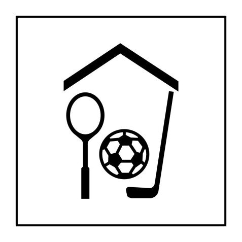 Panneau d'information - Gymnase/Salle de sport - ISO 7001 - Gravoply