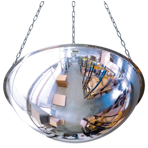 Miroir de sécurité - Hémisphérique horizontal - Polycarbonate