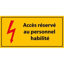 Panneau - Accès Réservé au Personnel Habilité - PVC  - 400 x 200