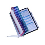 Chevalet de Présentation - Porte-Documents A4 - Métal et Polypropylène  - 20 inserts