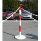 Poteau de Délimitation avec Base Fixe - Acier diam.50 mm  - Blanc