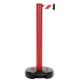 Poteau à Sangle Rétractable - Rouge et Blanc - L 3,7 m - Plastique