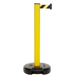 Poteau jaune à sangle jaune et noire L 3,7 m