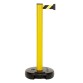 Poteau Rétractable - Sangle Jaune et Noire 3,7 m - Plastique
