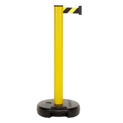 Poteau Rétractable - Sangle Jaune et Noire 3,7 m - Plastique