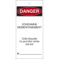 Plaquettes d'inspection - Danger : Condamné Momentanément - Polyester Souple - Lot de10  - 50 x 110 mm