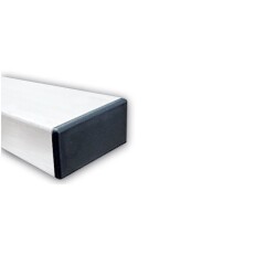 Poteau Rectangulaire - 80 x 40 mm - Acier Galvanisé Blanc  - 2 -