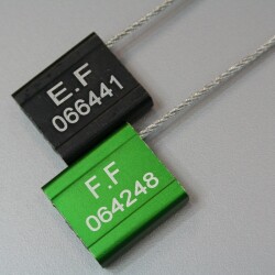 Scellés de Sécurité - Métallique à Câble TECSEAL - Par 25  - Noir