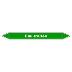 Marqueur de Tuyauterie - Eau Traitée - NFX 08-105 - Vinyle Laminé  - 355 x 37 mm