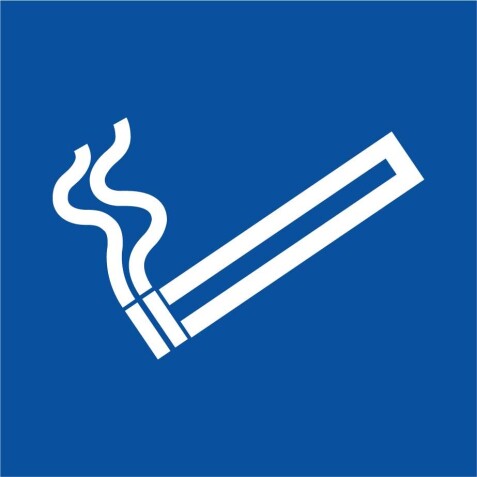 Pictogramme Cigarette pour Zone Fumeur   - 400 x 400 mm - PVC