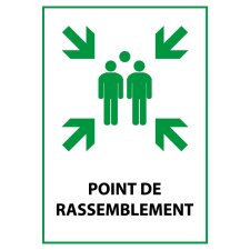 Panneau de Premiers Secours ISO 7010 - Point de Rassemblement - E007