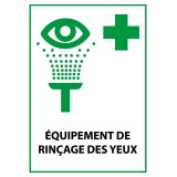 Panneau premiers secours - Équipement de rinçage des yeux - ISO 7010 E011  - Vinyle Souple Autocollant - A5
