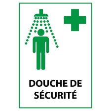 Panneau de Premiers Secours ISO 7010 - Douche de Sécurité - E012