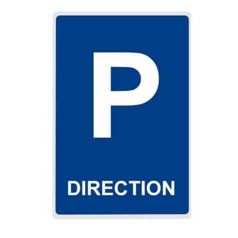 Panneau - Direction - Aludibond, Aluminium galvanisé avec profilé