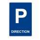 Panneau - Direction - Aludibond, Aluminium galvanisé avec profilé