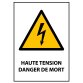 Panneau ISO 7010 - Haute tension Danger de mort - W012