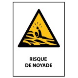 Panneau - Risque de Noyade   - 210 x 297 - PVC