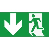 Panneau - Sortie de secours - E001  - 300 x 150 mm - PVC