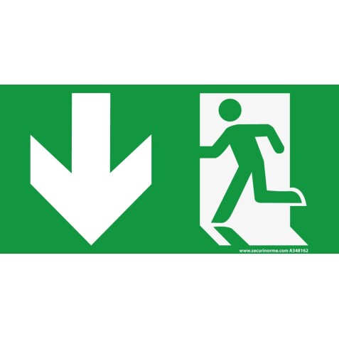 Panneau - Sortie de secours - E001  - 400 x 200 mm - PVC