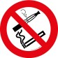 Panneau - Interdiction de fumer et vapoter  - 200 mm - PVC
