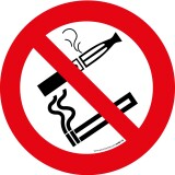 Panneau - Interdiction de fumer et vapoter  - 315 mm - PVC